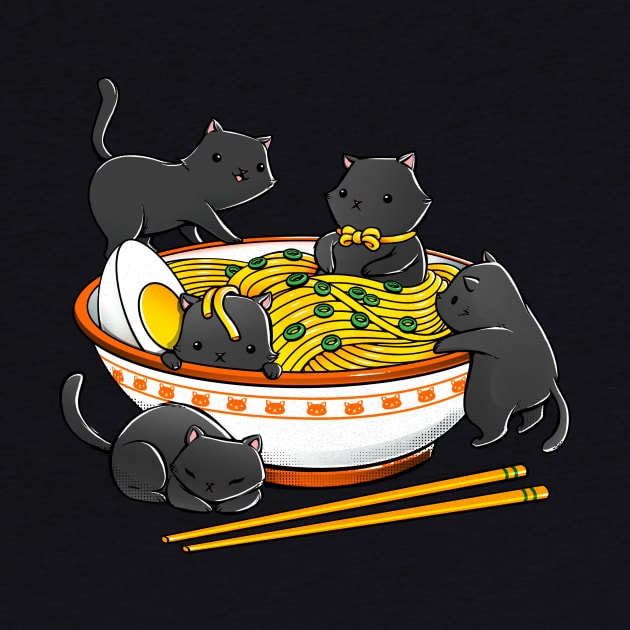 Kawaii Anime Cat Japanese Ramen Noodles by Tobe_Fonseca